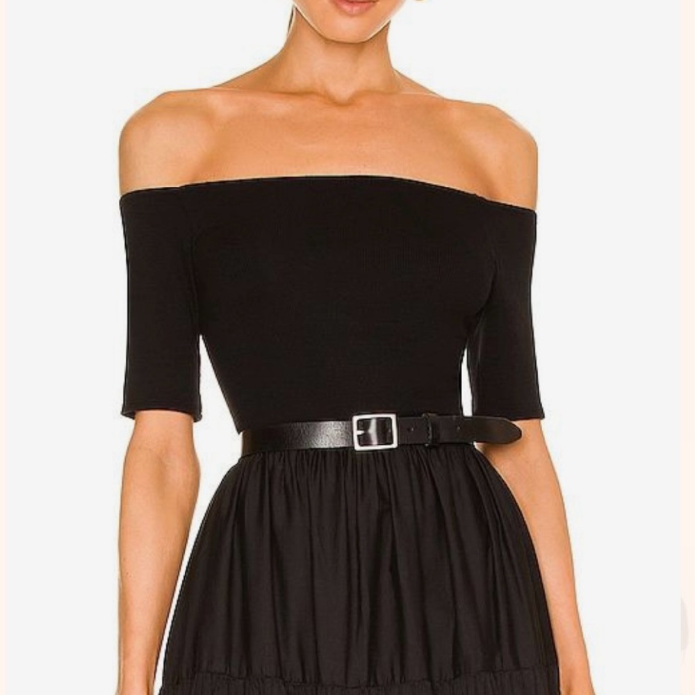 Enza Costa Half Sleeve Top Revolve Off-Shoulder Size Small